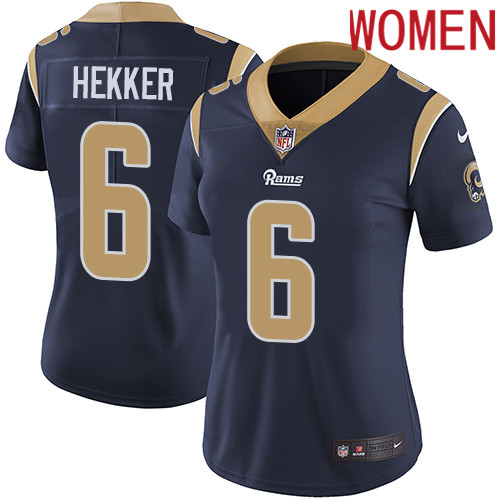 2019 Women Los Angeles Rams #6 Hekker dark blue Nike Vapor Untouchable Limited NFL Jersey->los angeles rams->NFL Jersey